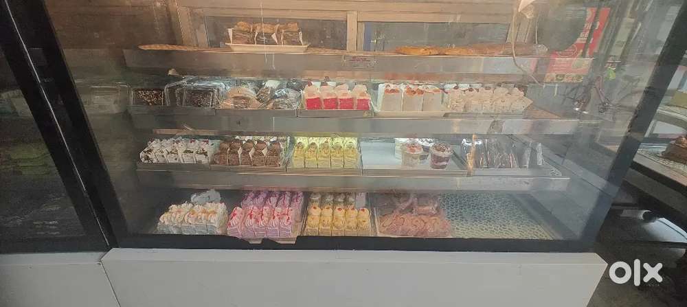 Bakery and sweets display counter