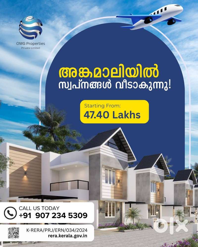 ANGAMALY TOWN!TAILOR MADE DESIGN VILLAS FOR SALE