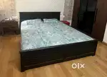 King size wooden double bed with storage
