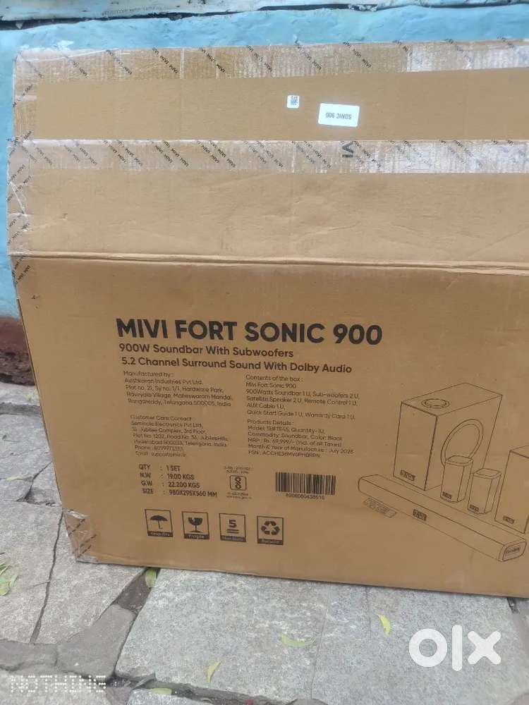 Mivi fort sonic 900 watt box peice received today  1/10/25