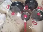 New Cookware set red colour with extra products