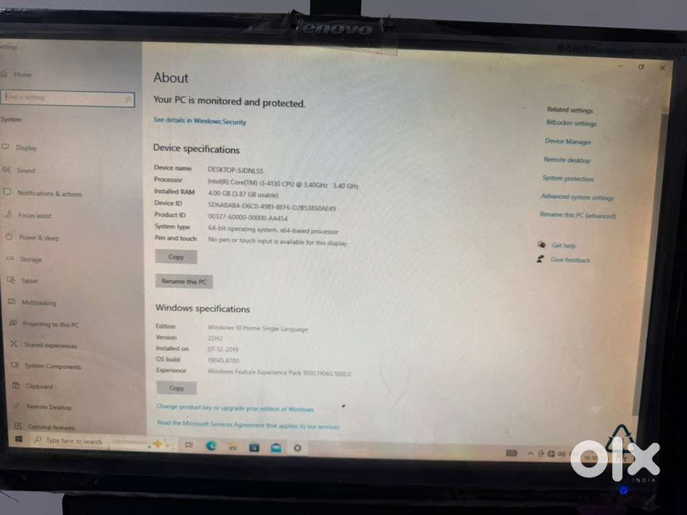Intel i3 Gen4 Desktop