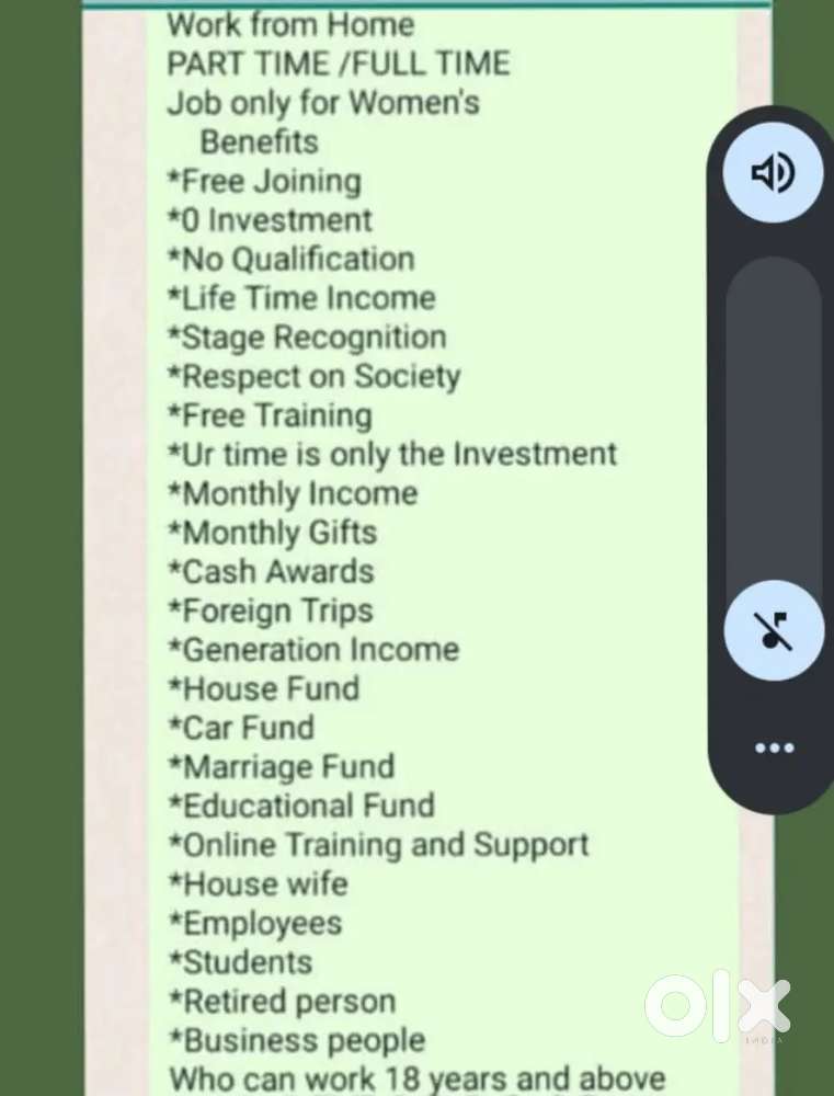 Work from home opertunity for women's only