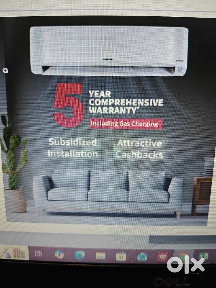 Hitachi 2 ton 3 star inverter split ac with 5 years warranty