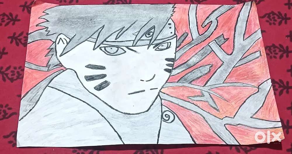 Naruto pencil colour drawing Plus pencil shades for rupees 150 only