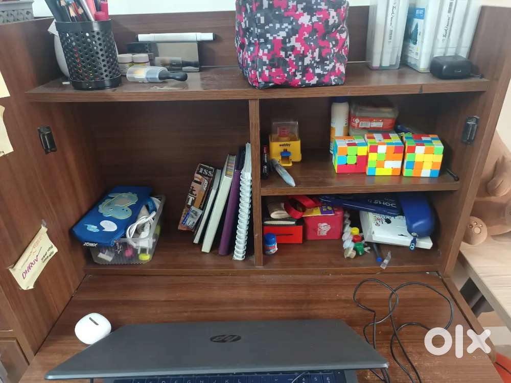 Spacious study table with storage