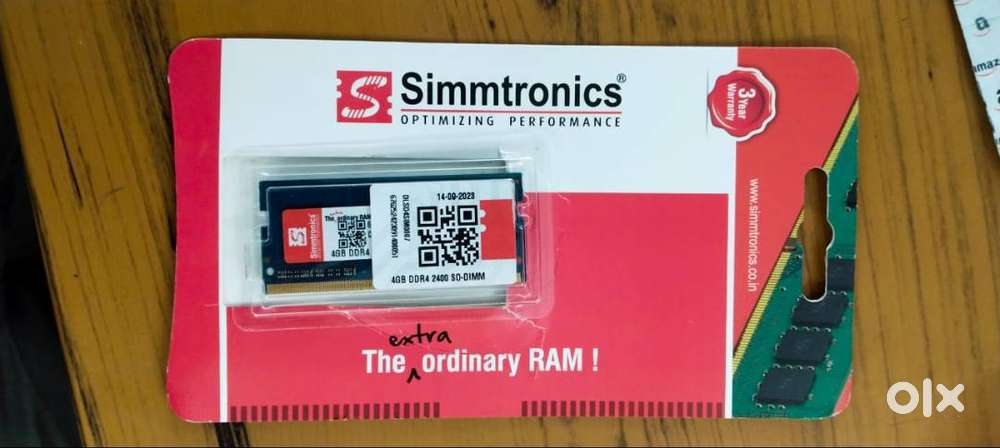 Simmtronics 4GB DDR4 Laptop RAM 2400 MHz (PC 17000) with 3 Year Warran
