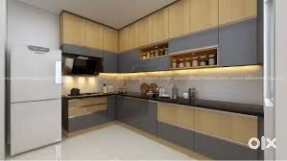 2 BHK flats office Bangalow in furniture colour work solution