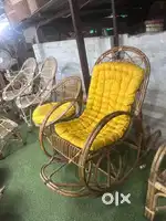 Cane rocking chair/ Cane Anda chair/ Bamboo shoe rack/ Lamps/ Baskets