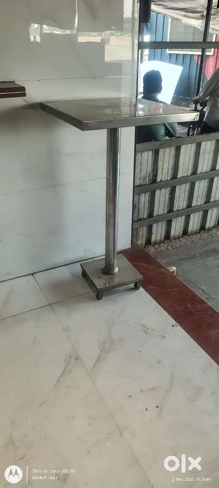 Steel standing table