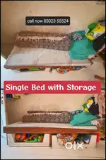 Single bed with storage