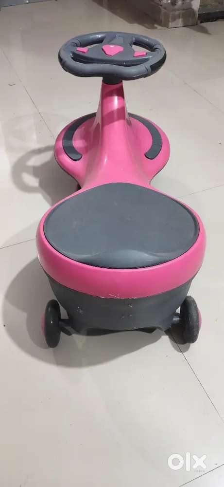 Kids Magic Car swing Vehicle, Non Battery Operated Triycle Pink, Black