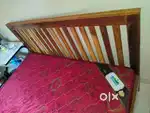 Queen size mattress and Sheesham wood bed