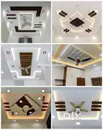 GYPSUM BOARD FALSE CEILING INTERIOR WORK VBOARD PARTITION DOOR GLASS
