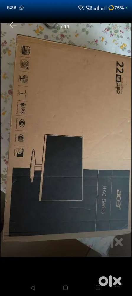 Combo-Acer monitor, HP wireless mouse & keyboard, Eksa Gaming Headset