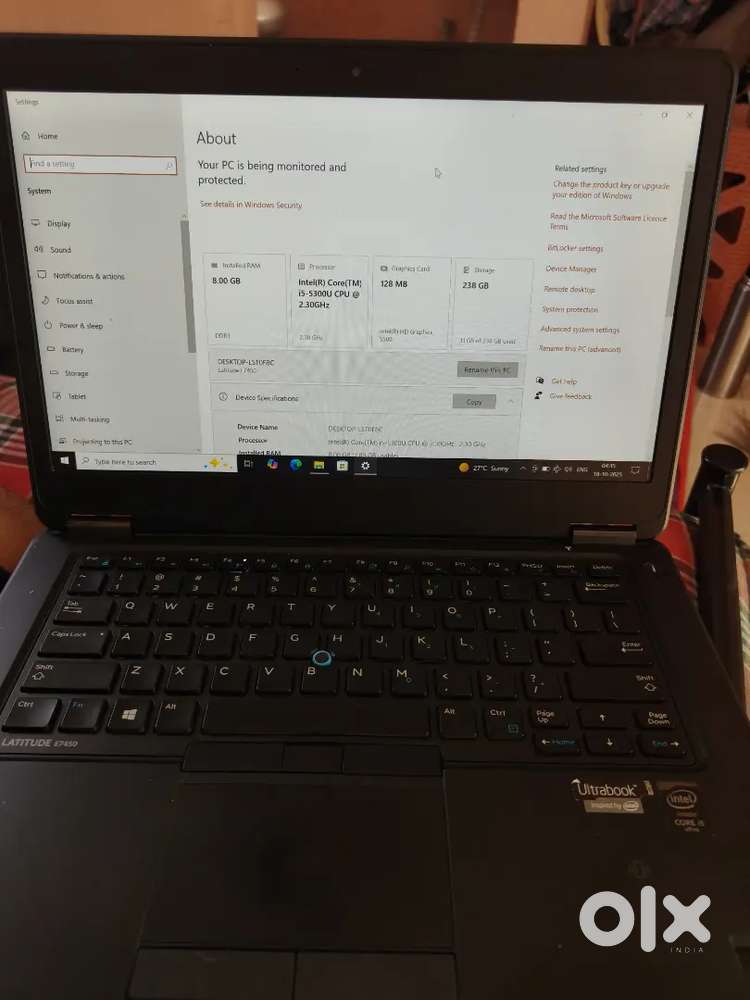 Dell latitude E7450 core i5 vpro windows 10