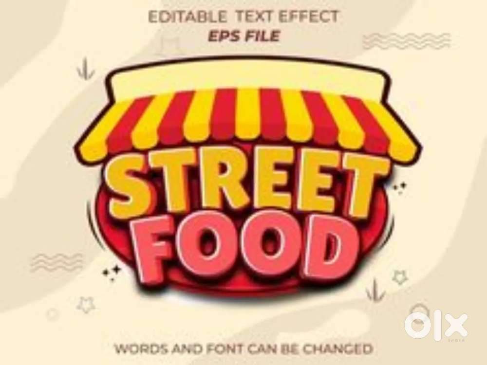 Handle Street food stall on road . Food items discuss on phone