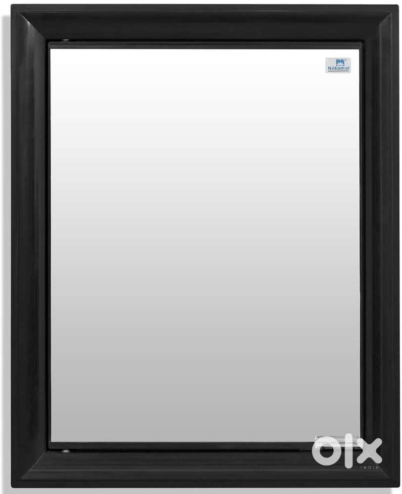 Nilkamal Gem Plastic Cabinet With Mirror (Black)