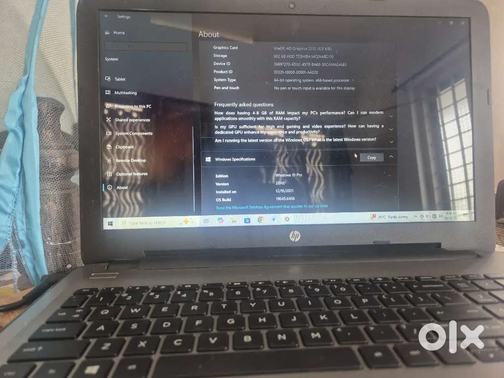 Hp notebook i3 5th gen