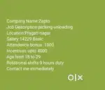 Wanted male (picker&loader)Pragati nagar