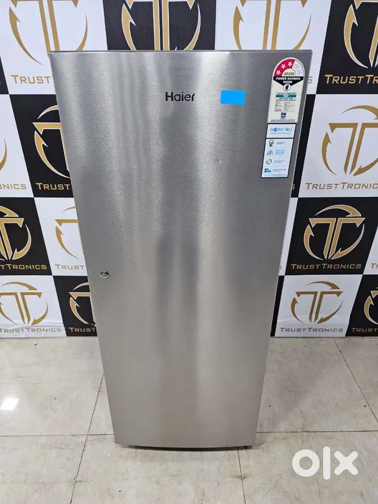 Haier slive colour steel finish single door excellent condition