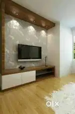 फलेट ओफिस शोरूम में फर्नीचर कलर्स पीओपी ऐंड ओल वकॅ समाधान