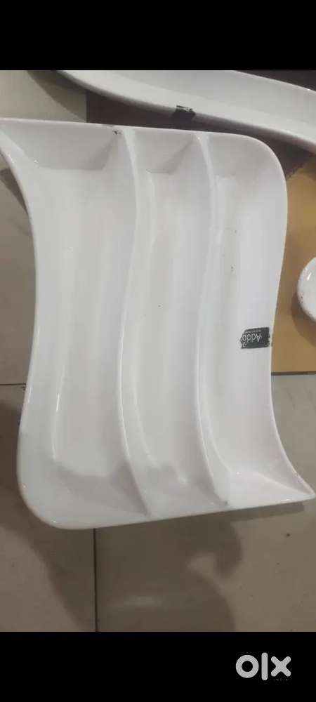 Ceremic platter set cutlery set and cup set