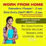 Telecaller & Data Entry Staffs (work from Home & Office)