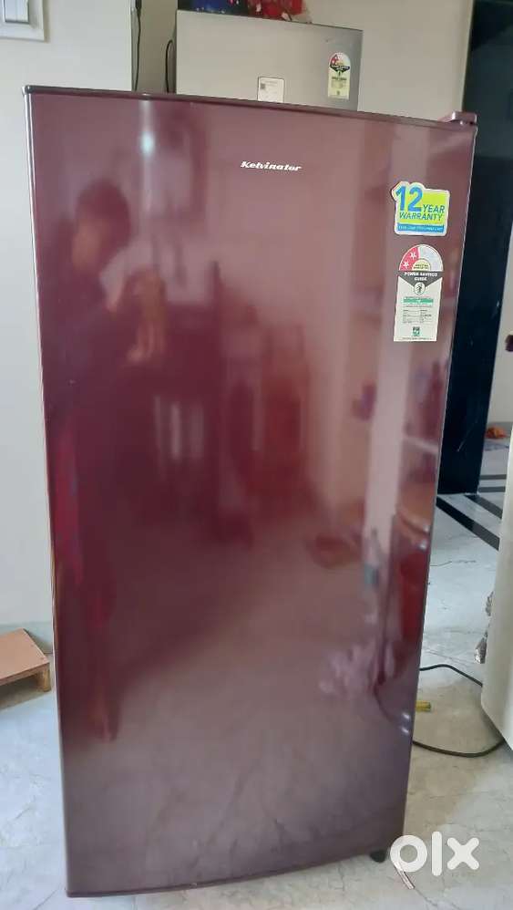 A newly single door refrigerator.