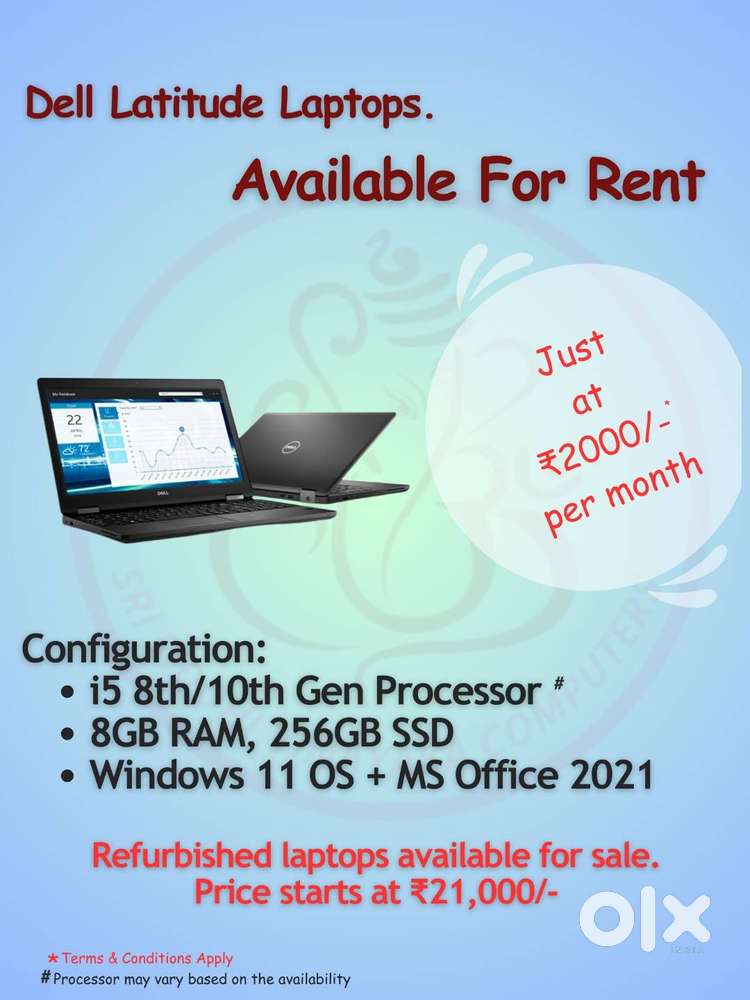 Rental Laptops Available in Hyderabad