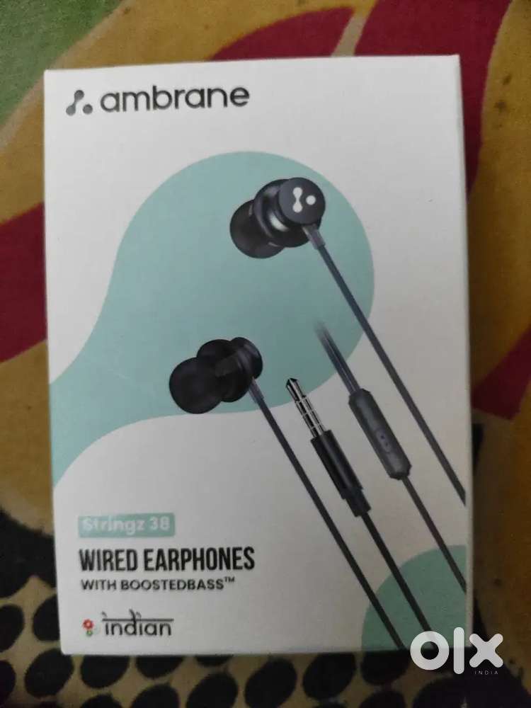 Ambrane wired earphone with 6 months warranty, and unused brand new