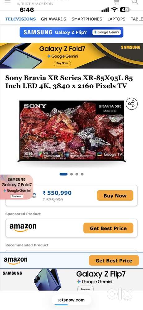 Sony latest 85 inch tv