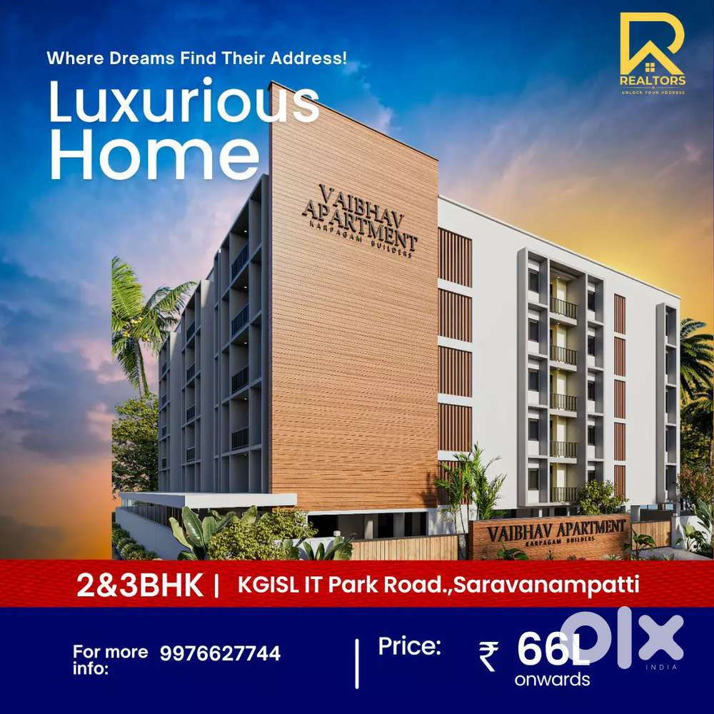 2BHK Flats For Sale SARAVANAMPATTI