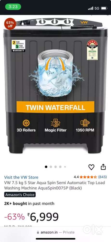 3 Month old Semi Automatic Washing Machine