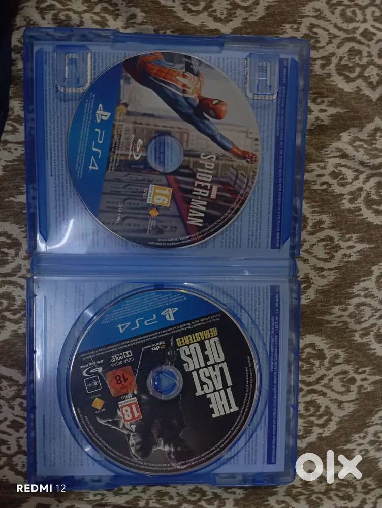 Ps4 games cd of spider man and the last of us