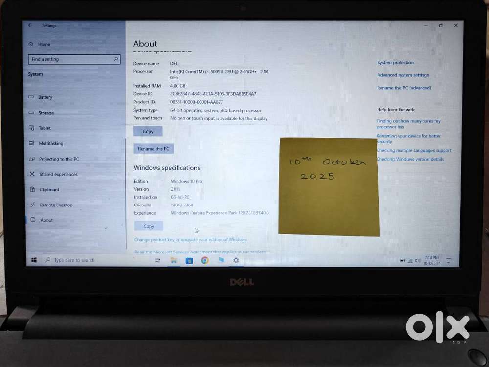 DELL LAPTOP (IN ORIGINAL CONDITION)