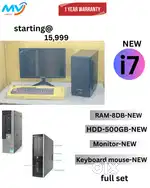 Ram - 8GB DDR3  Hard Disk - 500GB  All Basic Software Loaded