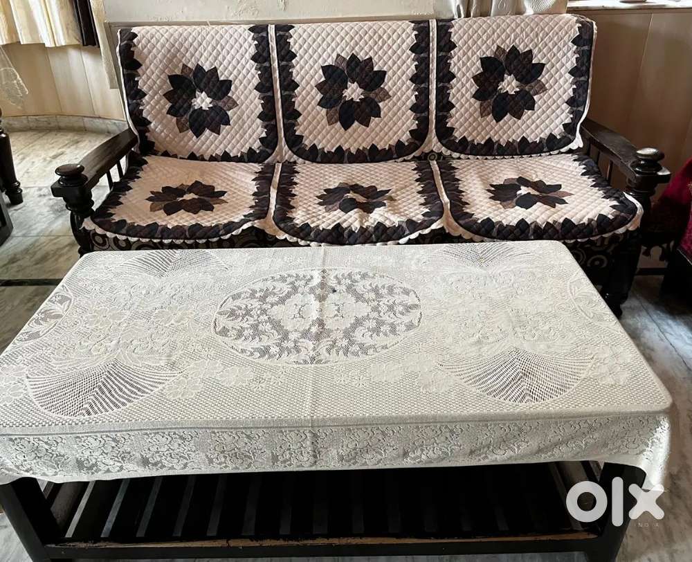 5 seater wooden sofa (without sofa covers)