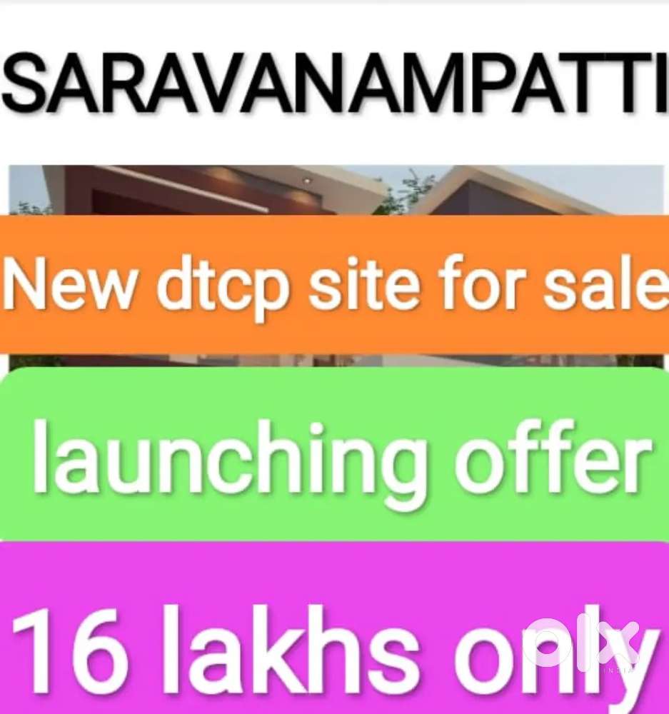 Saravanampatti thudiyalur main road New DTCP RERA Approved site sale