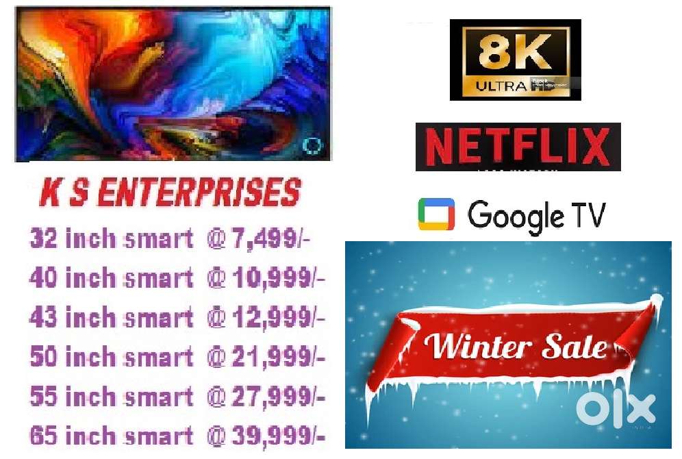 65 INCH SMART,ORIGNAL 4K,VOICE COMMAND,BLUE TOOTH LED IN 39,999/- ONLY