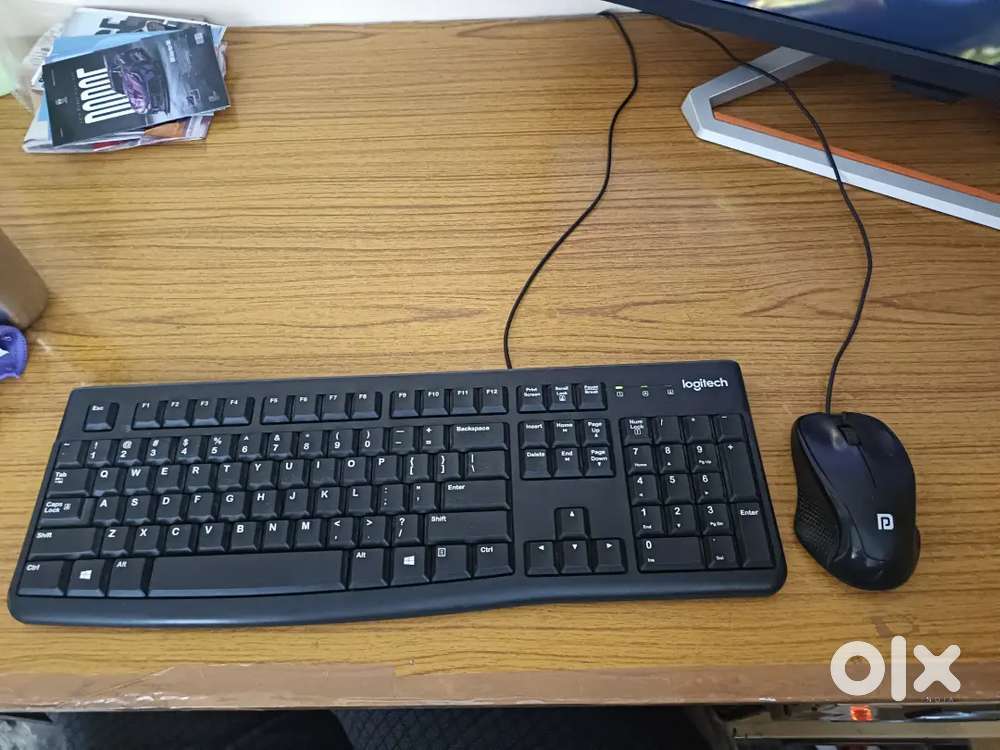 Logitech Keyboard and Portronics Mouse