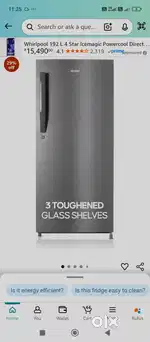 Haier 190L 5 star Single Door Refrigerator