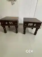 Solid sheesham wood jail lamp/ side table
