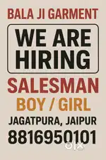 salesmen for garment shop