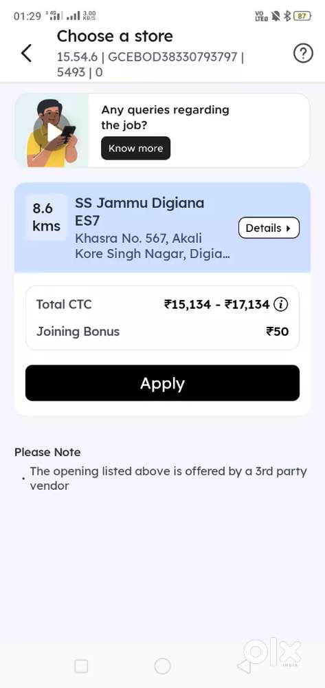 Blinkit Picker job available at store in Digiana, Jammu