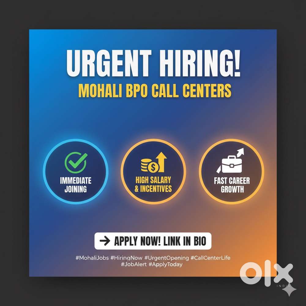 URGENT HIRING ALERT for FRESHERS in Mohali!