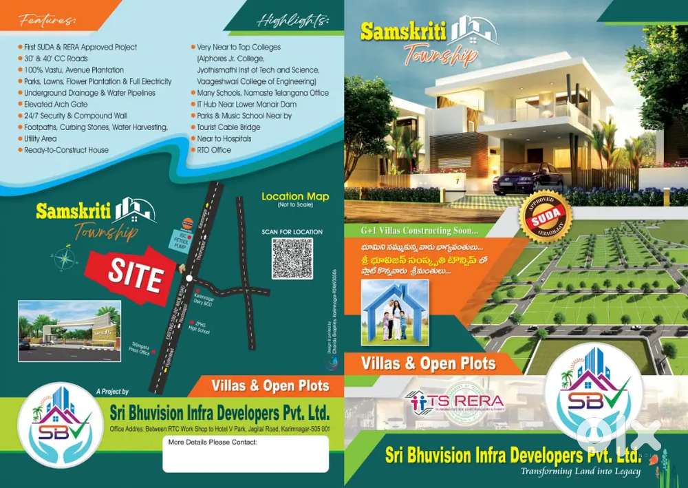 PREMIUM OPEN & VILLA PLOTS FOR SALE IN KARIMNAGARTO HYDERABAD HIGHWAY