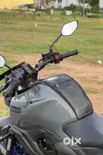 Yamaha FZS V3 DLX Grey colour blue wheels