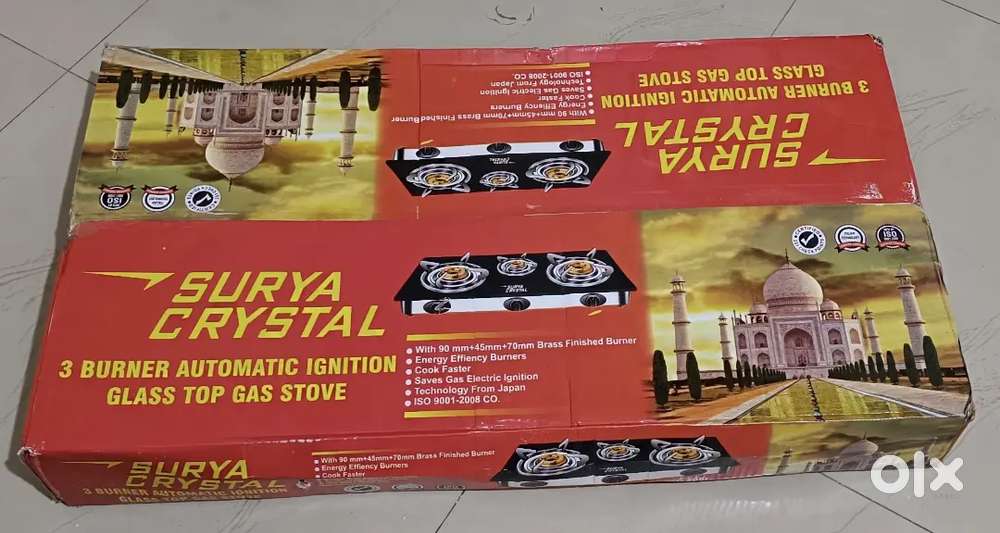 Surya Glass 3 Burner Auto Ignition FOR URGENT SALE