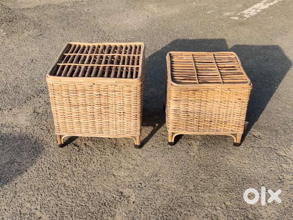 Cane table cane stool bamboo mudda furniture set cane basket